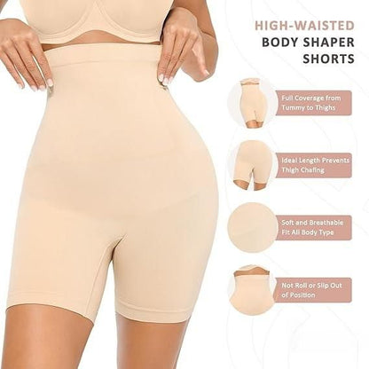 4-in-1 Shaper - Quick Slim Shape Wear Tummy, Back, Thighs, Hips - Black/Efffective Seamless Tummy Tucker