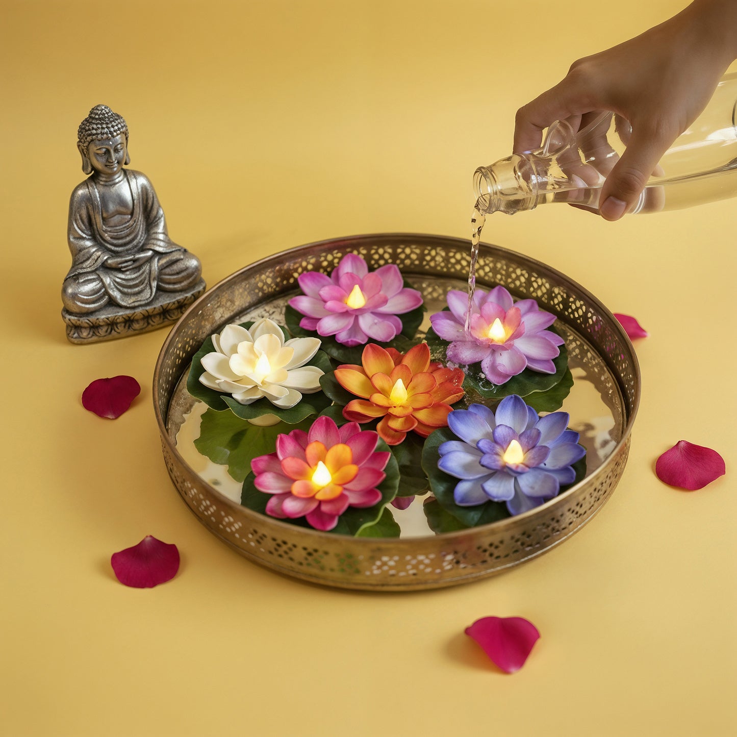 Colourful Lotus Floating LED Lights