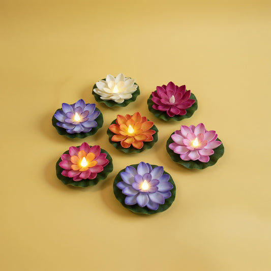 Colourful Lotus Floating LED Lights