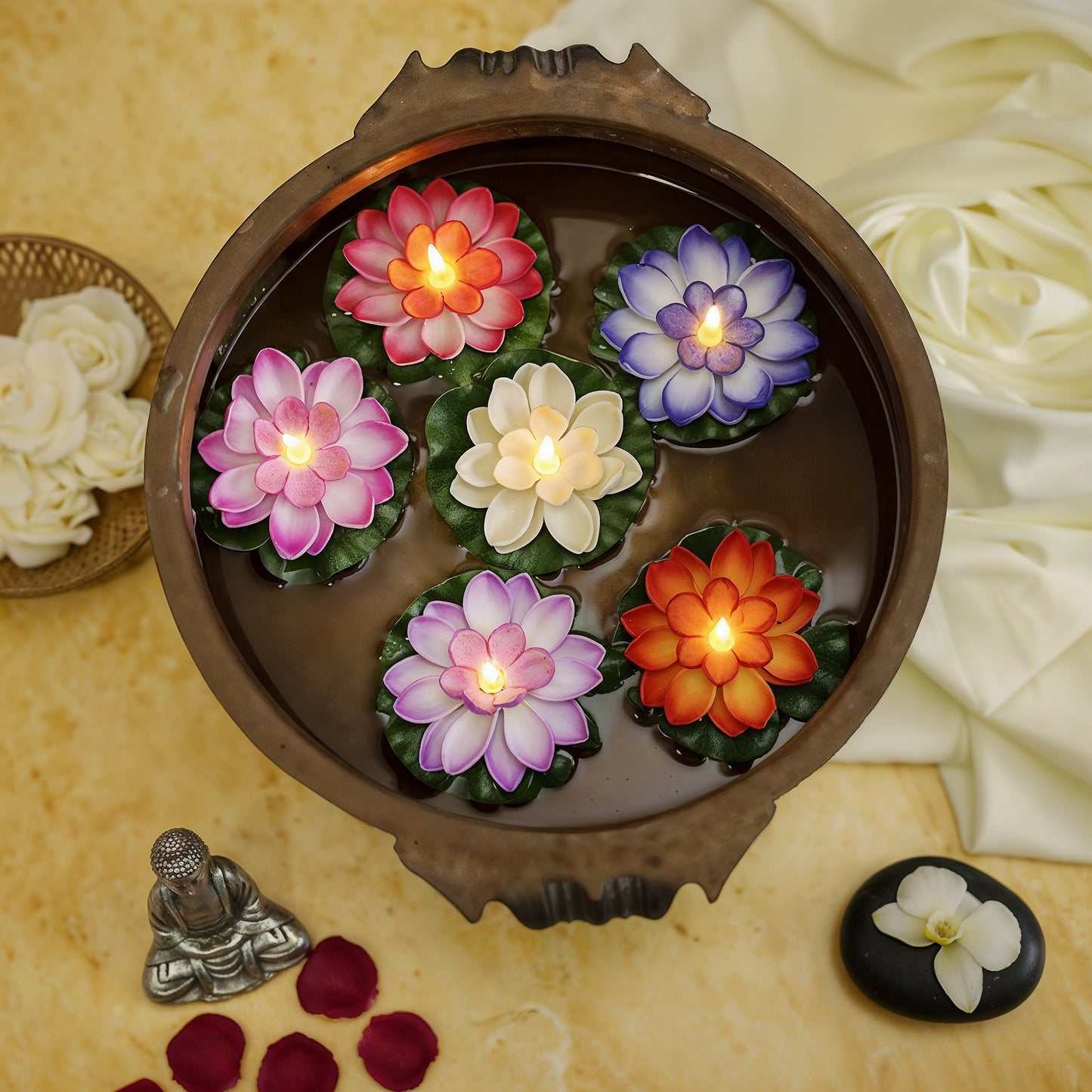 Colourful Lotus Floating LED Lights