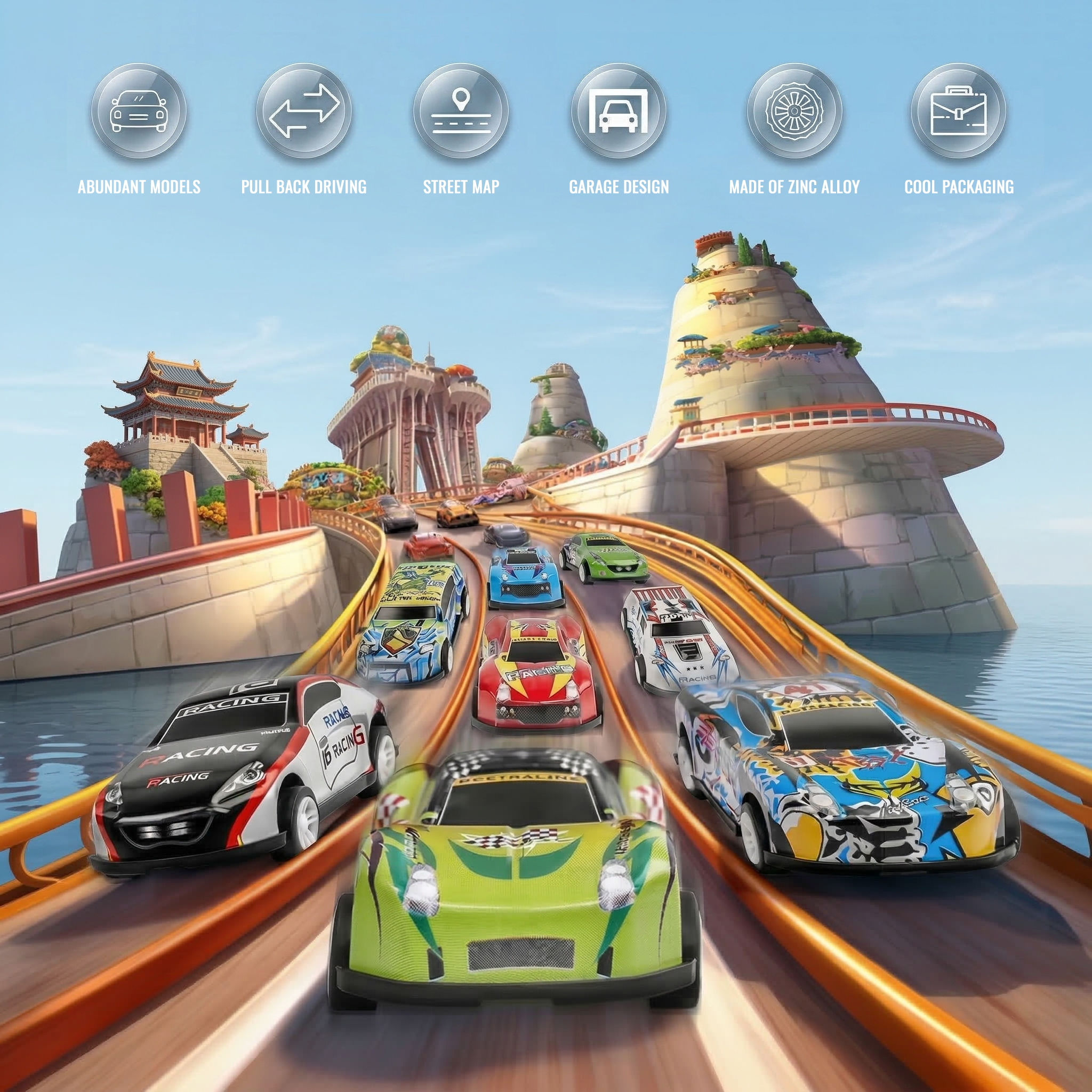 48 Pcs Die Cast Pull Back Cars