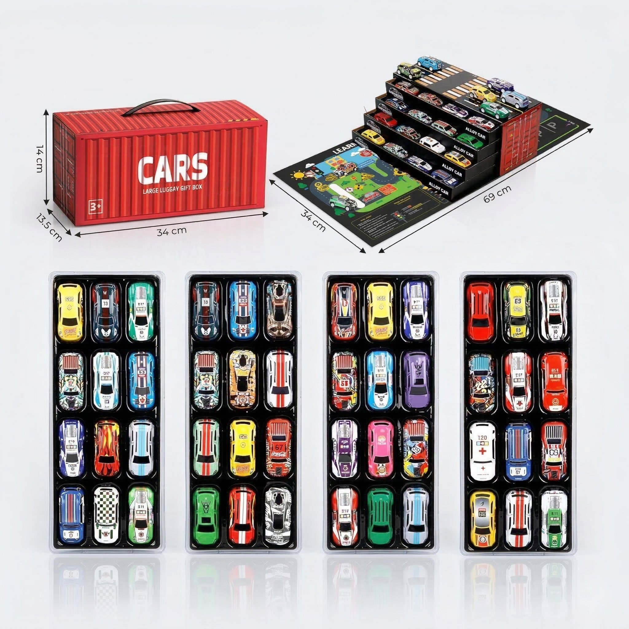 48 Pcs Die Cast Pull Back Cars