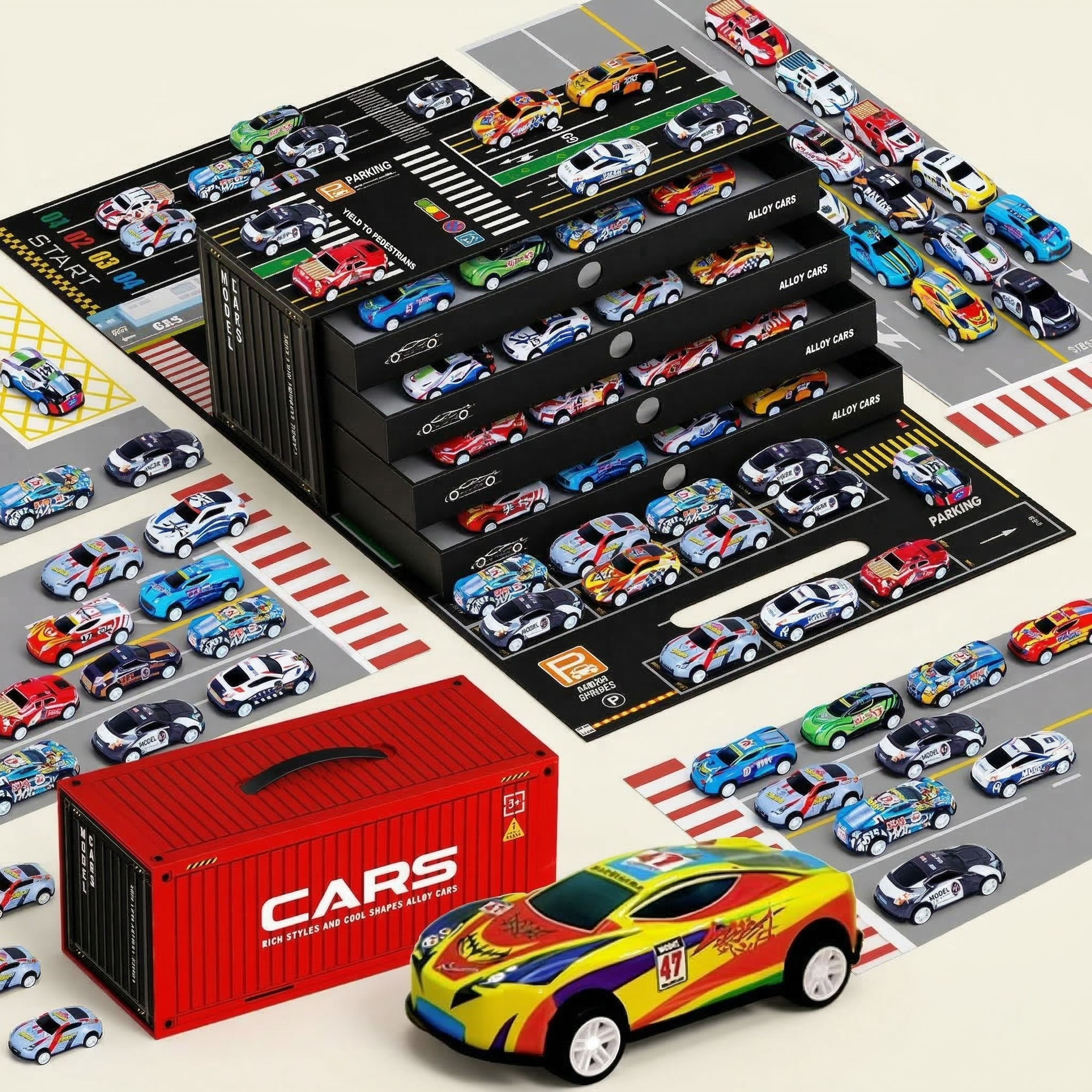 48 Pcs Die Cast Pull Back Cars